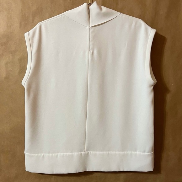 IRO Astrid High Neck Handkerchief Neck Boxy Blouse Oversized Popover Top Size 6 - Picture 10 of 13